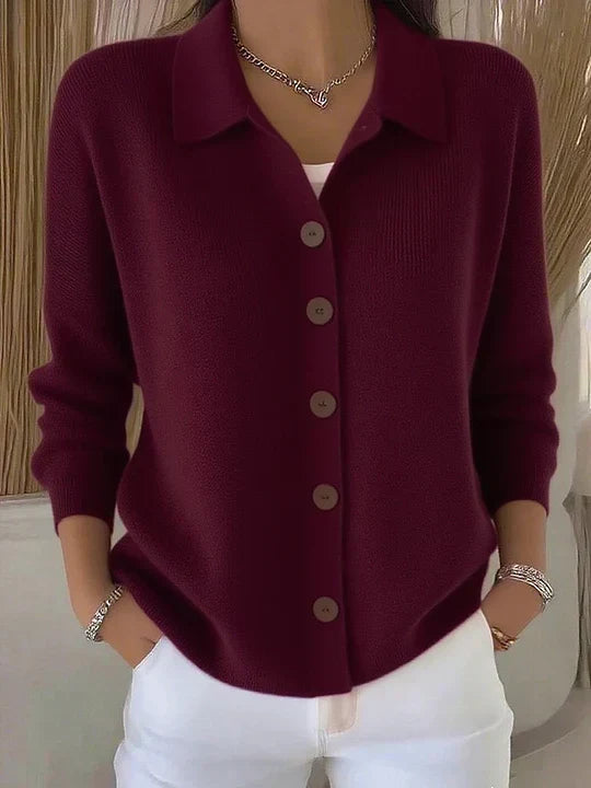 Josefina · Cardigan in maglia con collo e bottoni