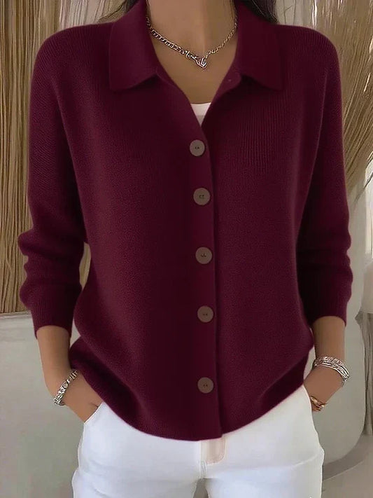 Josefina · Cardigan in maglia con collo e bottoni