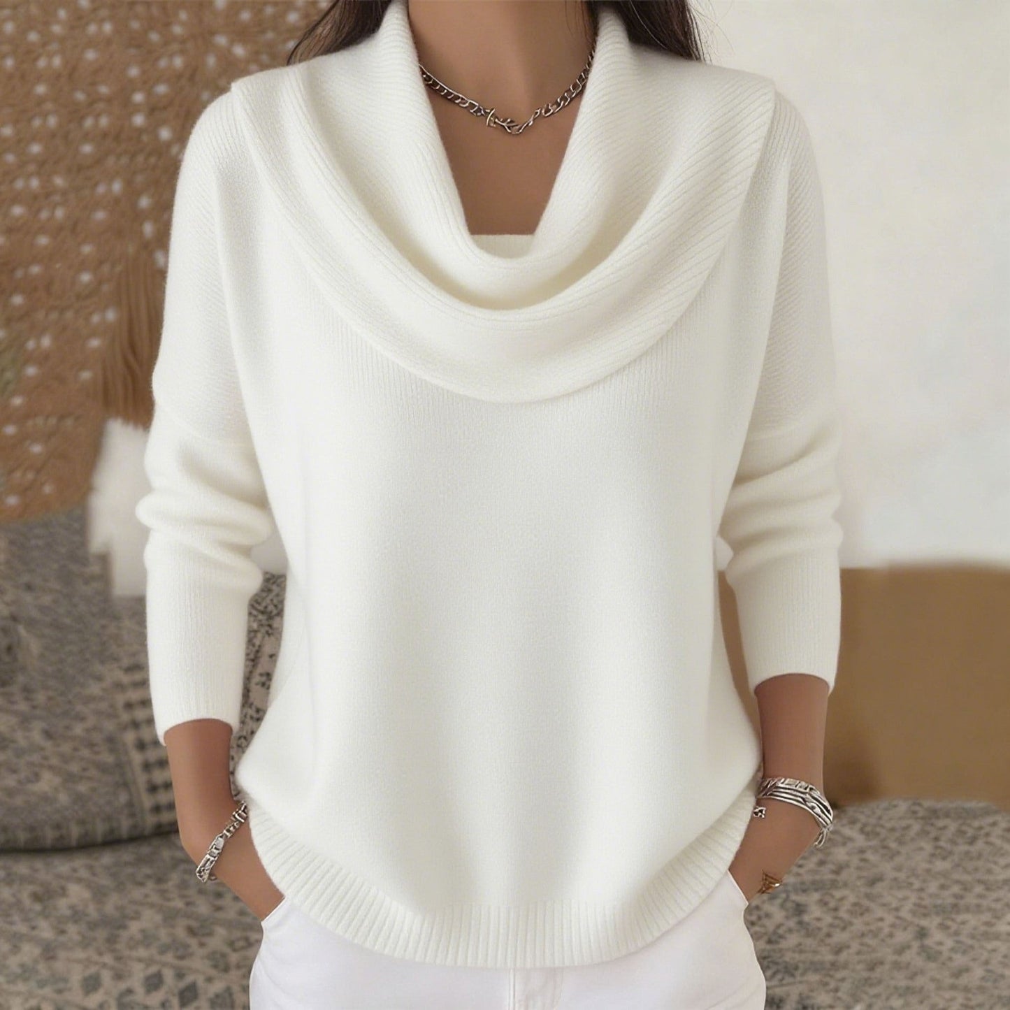 Julia · Maglia con collo drappeggiato