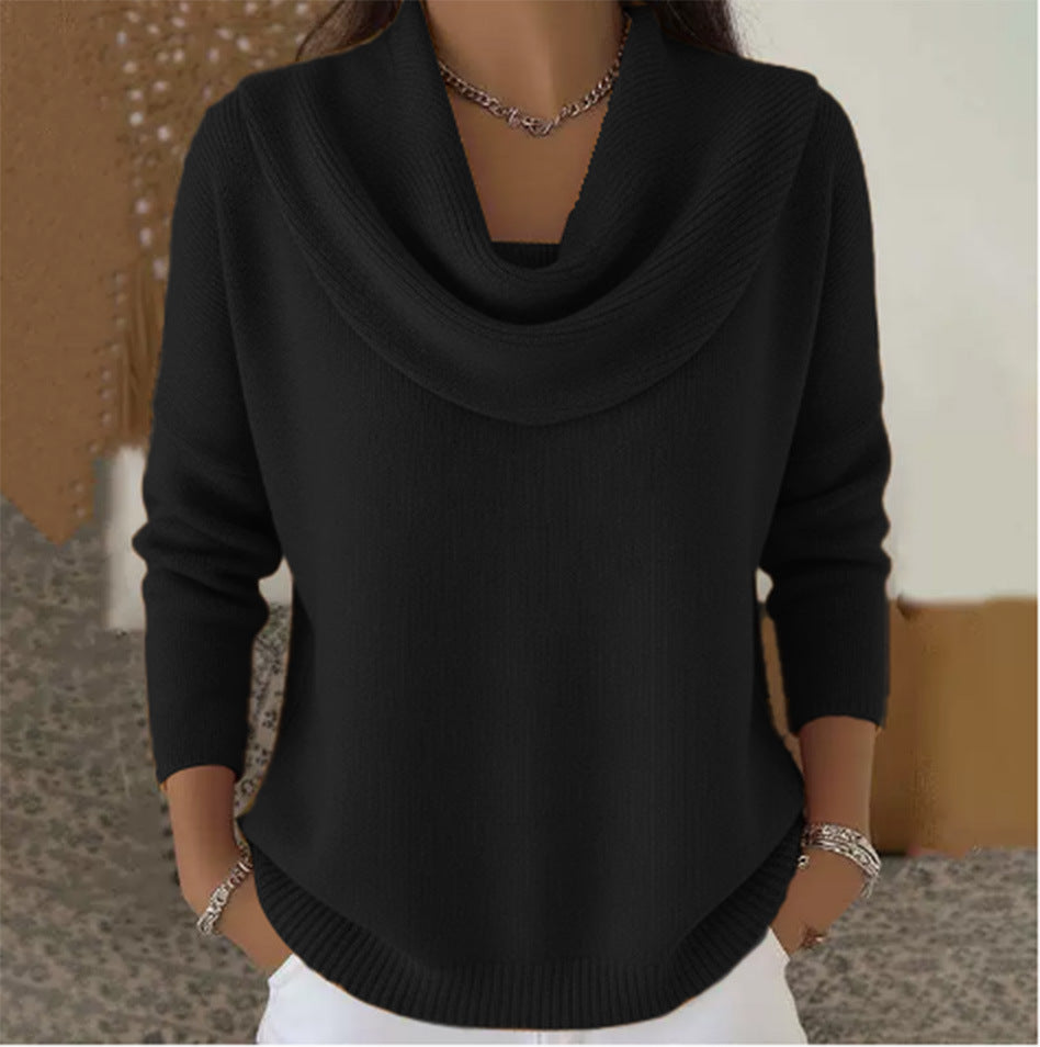 Julia · Maglia con collo drappeggiato
