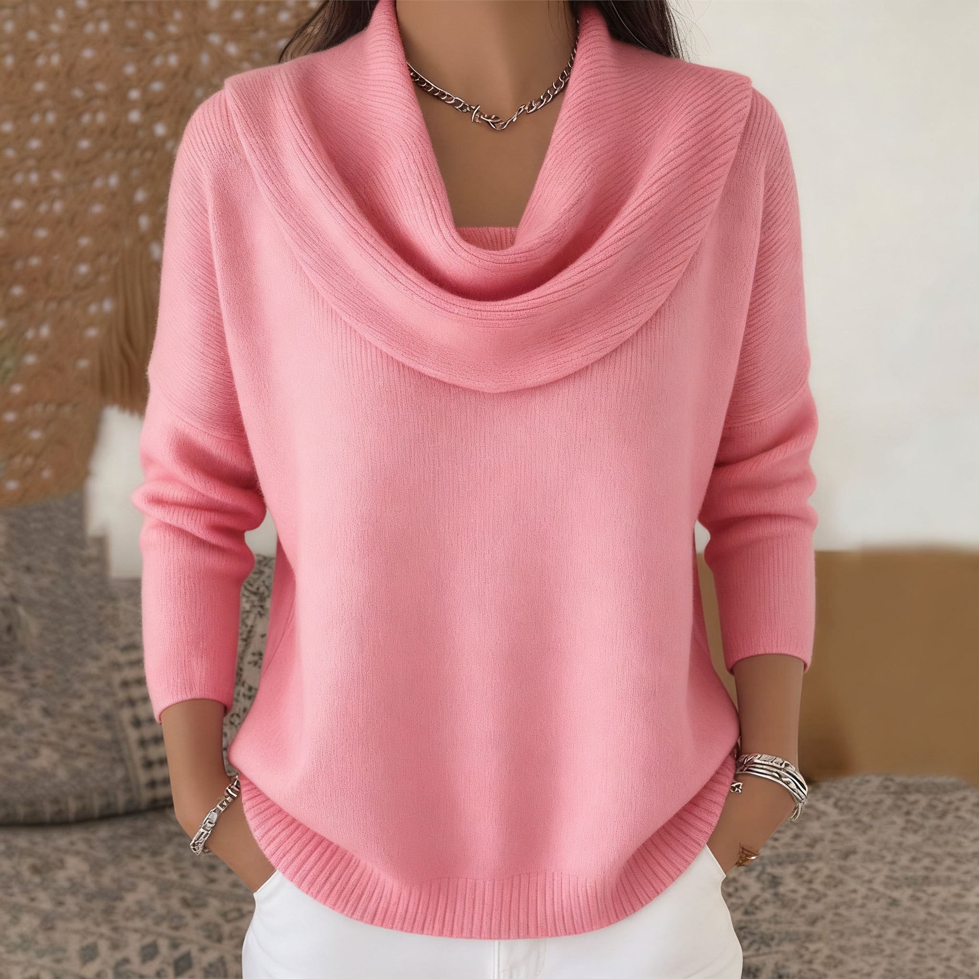 Julia · Maglia con collo drappeggiato