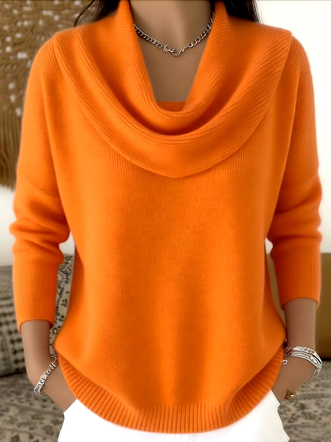 Julia · Maglia con collo drappeggiato