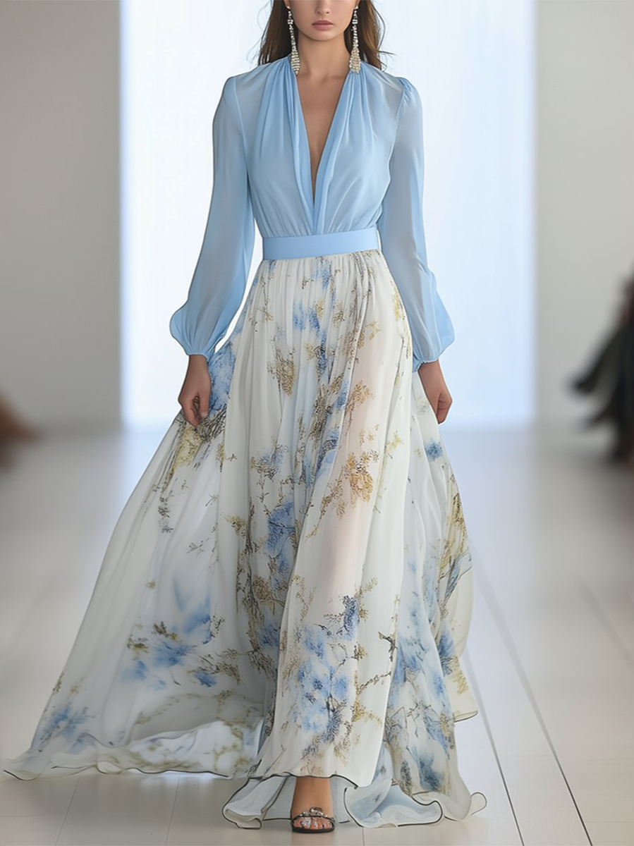 Tecla · Vestito lungo floreale e leggero
