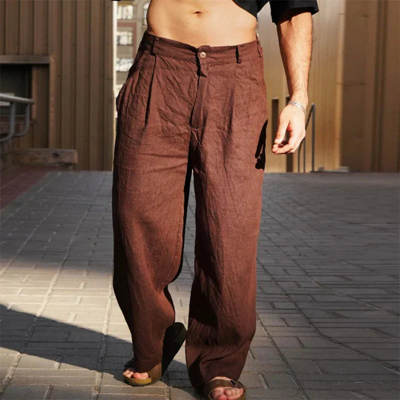 Leonardo · Pantaloni in Lino Rilassati
