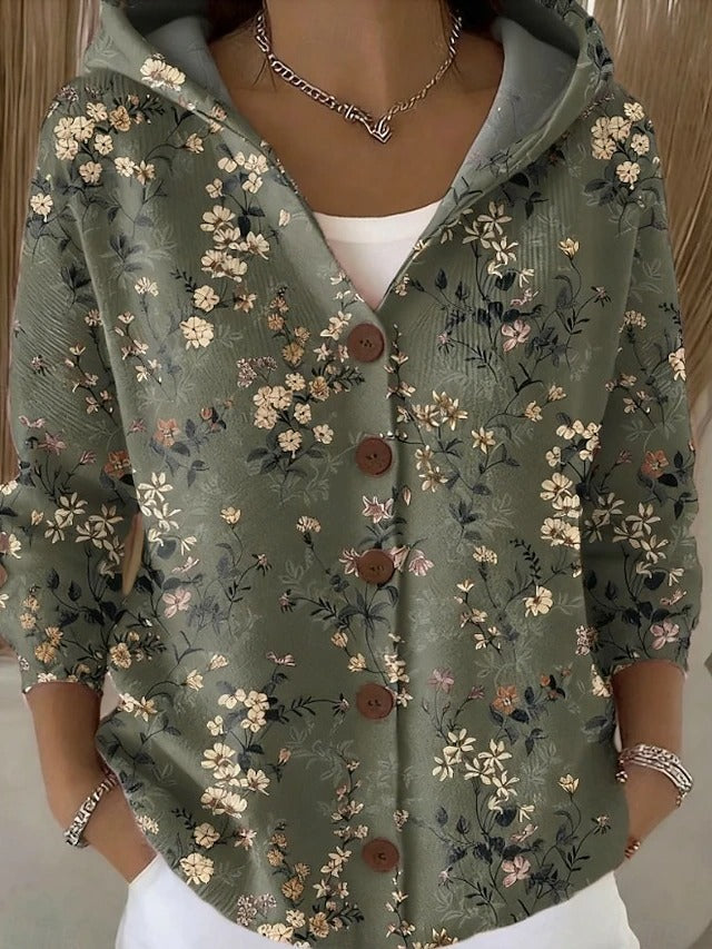 Paloma · Cardigan in maglia stampato con cappuccio