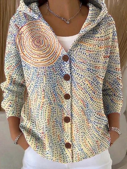 Paloma · Cardigan in maglia stampato con cappuccio