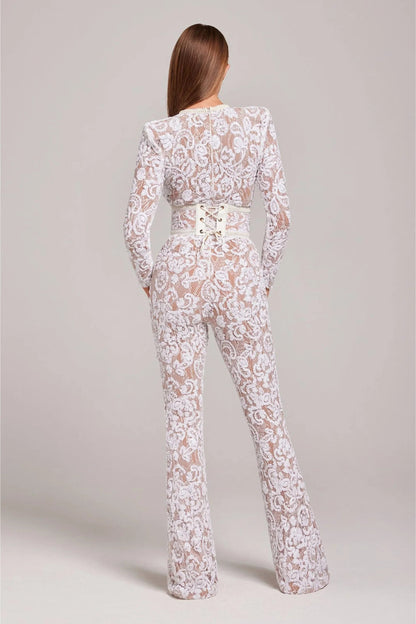 Renata · Elegante Tuta in Pizzo