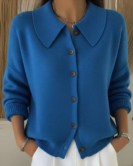 Vega · Cardigan in maglia con collo a camicia