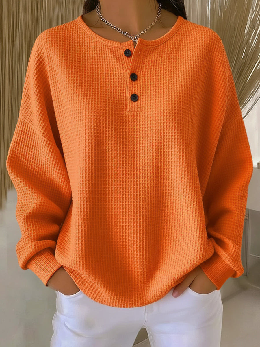 Milagros · Felpa Henley goffrata