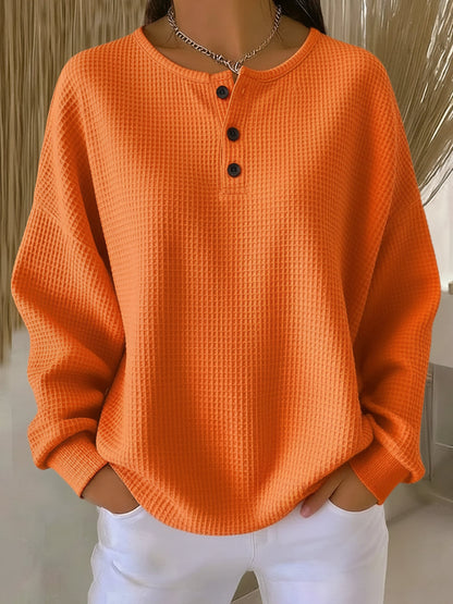 Milagros · Felpa Henley goffrata