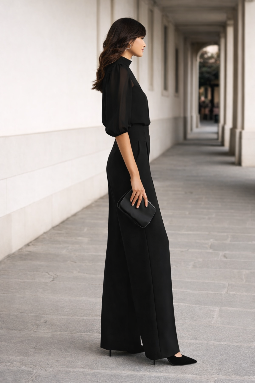 Valentina · Completo tre pezzi con pantaloni ampi
