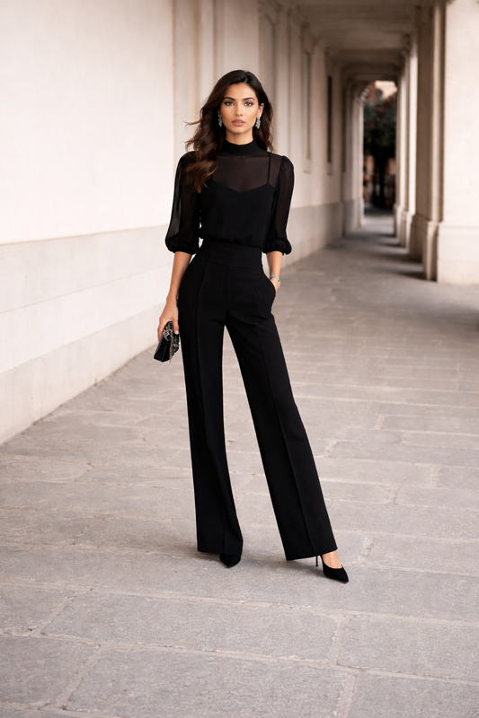Valentina · Completo tre pezzi con pantaloni ampi