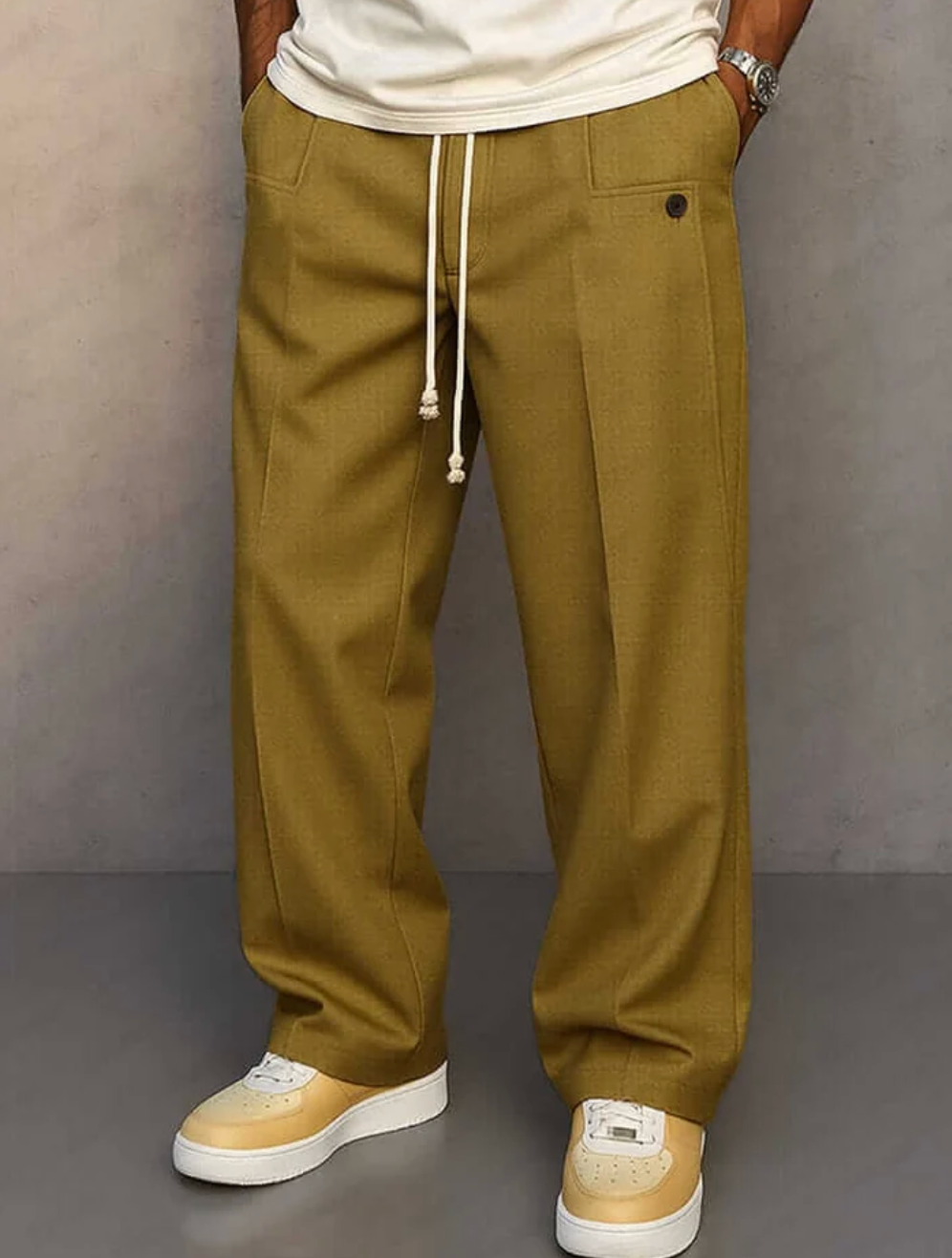 Pantaloni Elio senape
