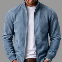 Ettore · Giacca effetto camoscio — Colore Azzurro polvere