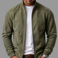 Ettore · Giacca effetto camoscio — Colore Verde oliva
