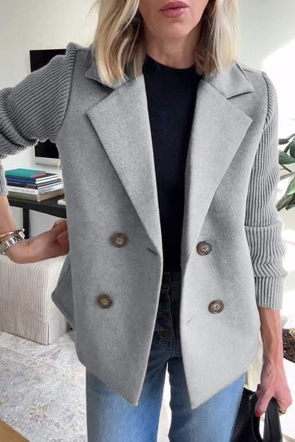 Irene · Cappotto elegante a inserti