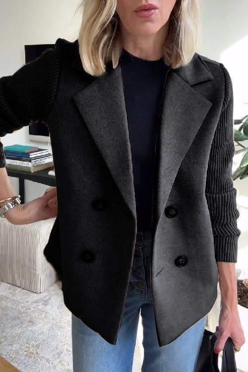 Irene · Cappotto elegante a inserti