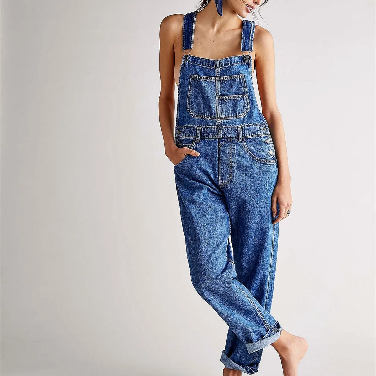 Clara | Salopette denim dal taglio morbido