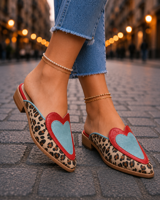 Perla · Mule slingback leopardati