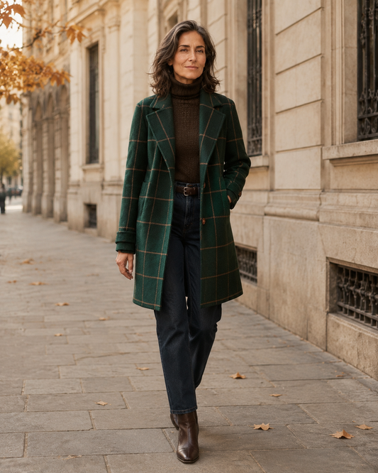 Agnese · Cappotto a Quadri Confortevole — NORTELLI