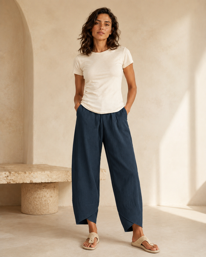 Alba · Pantaloni in Tessuto Morbido — NORTELLI