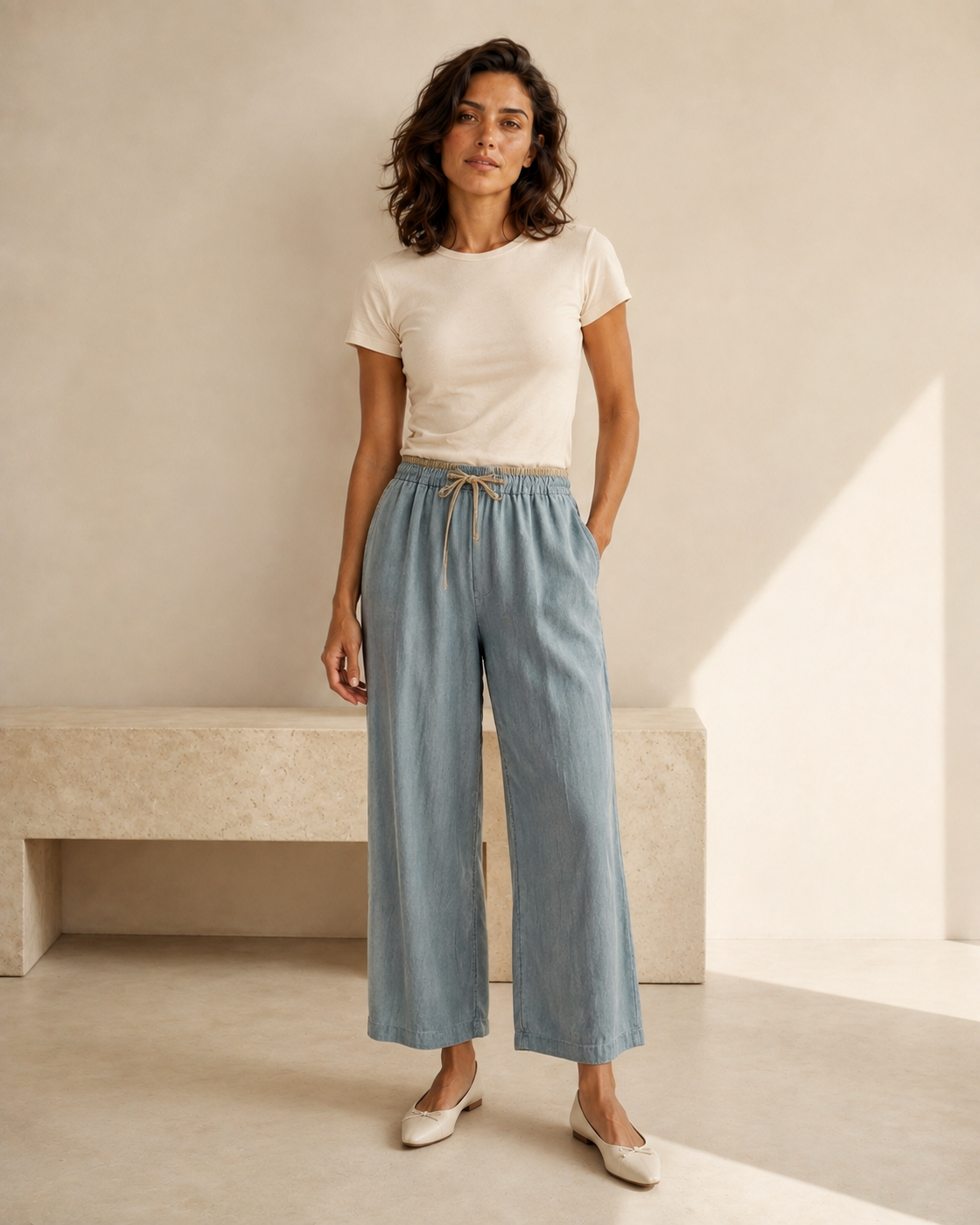 Annalisa · Pantaloni Harem in Lino Morbido — NORTELLI
