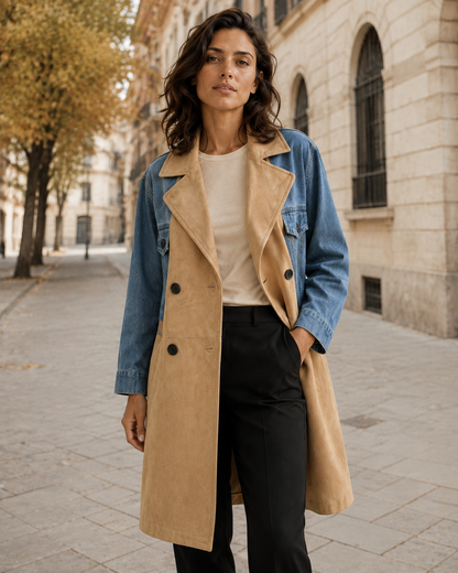 Benedetta · Giacca in Pelle Scamosciata Chic — NORTELLI