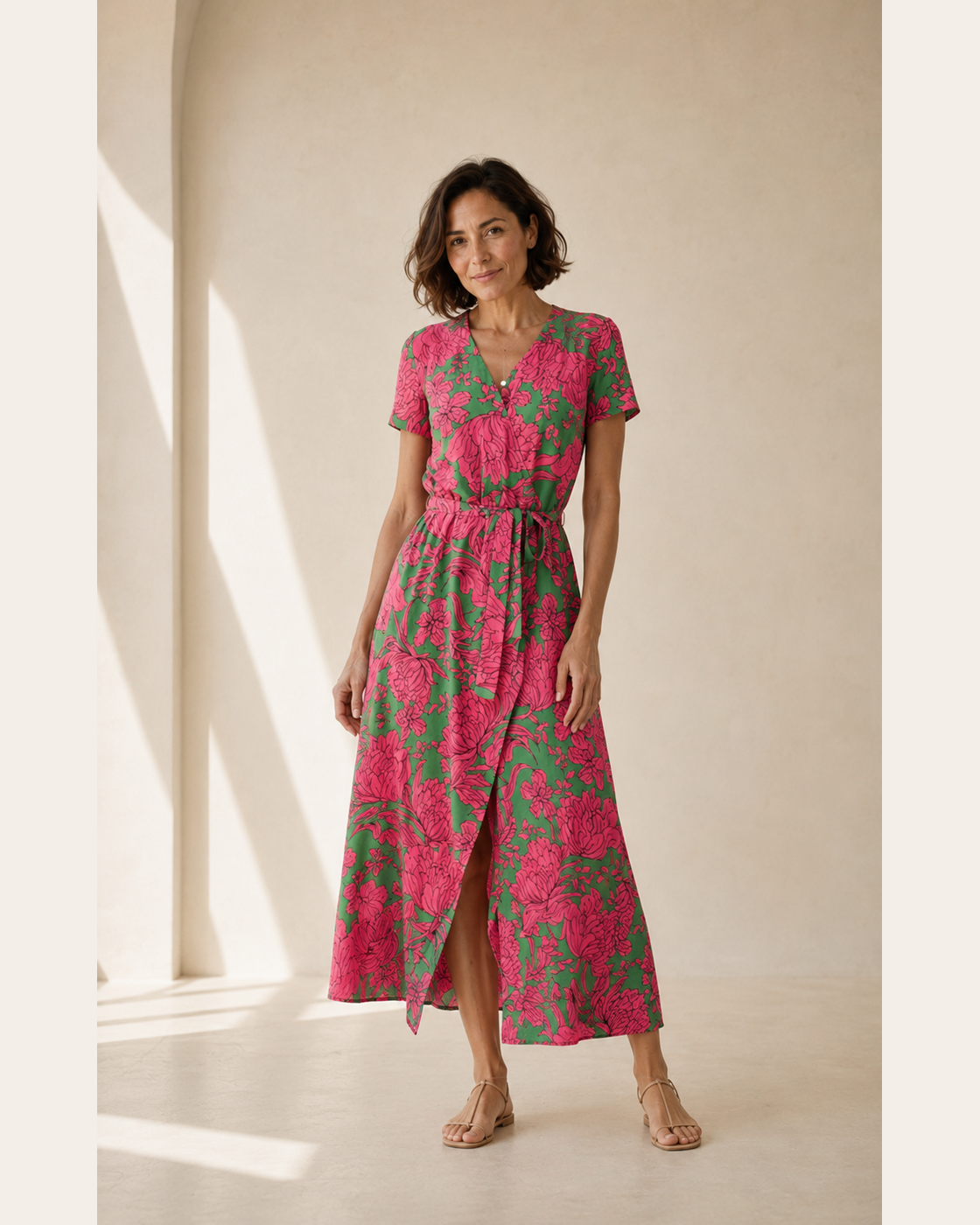 Bianca · Abito fluente midi — NORTELLI