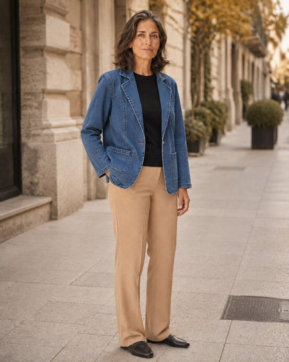 Clelia · Giacca di Denim Rilassata — NORTELLI