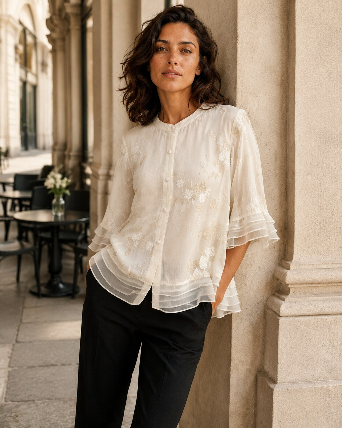 Delia · Blusa di cotone leggera — NORTELLI