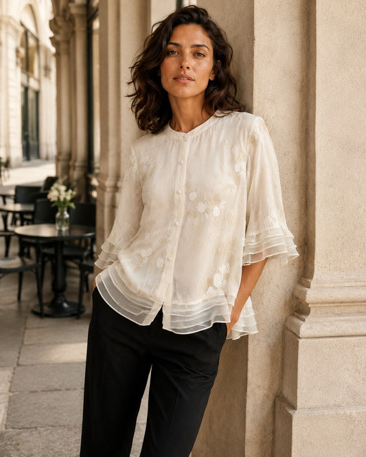 Delia · Blusa di cotone leggera — NORTELLI
