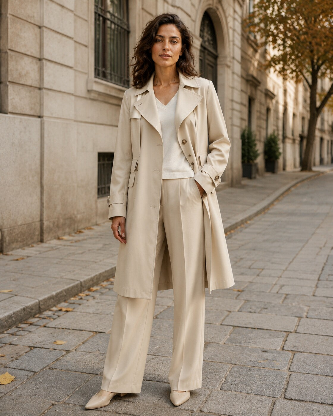 Federica · Trenchcoat di raso chic — NORTELLI