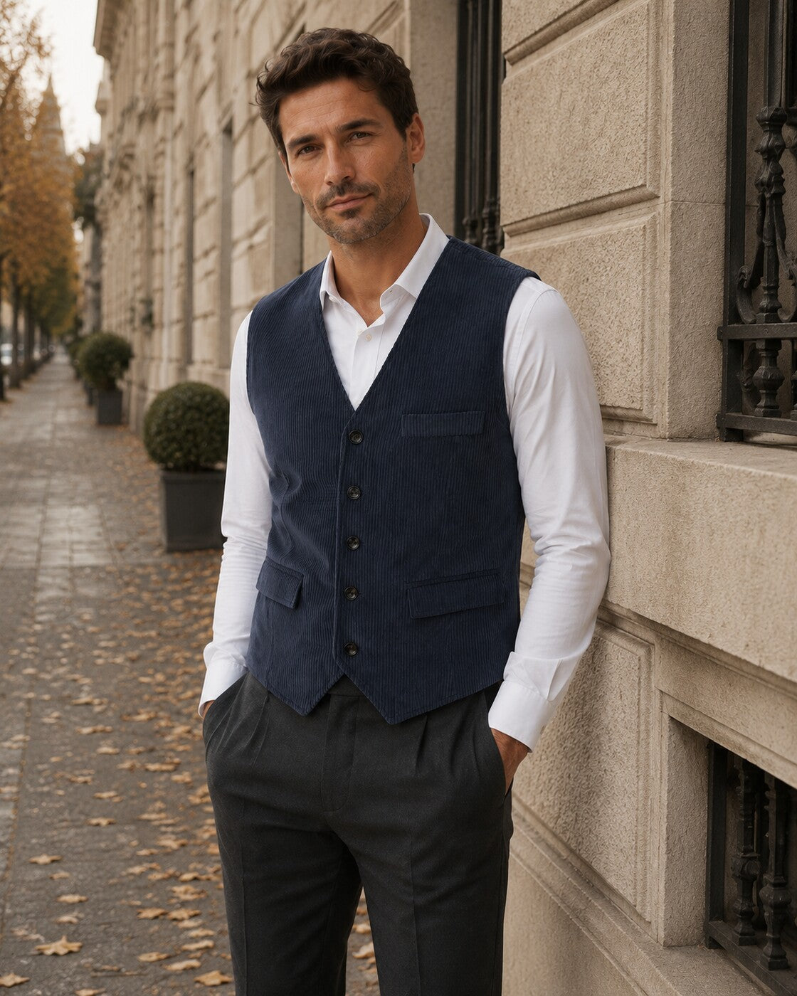 Gioele · Gilet in Velluto Liscio — NORTELLI