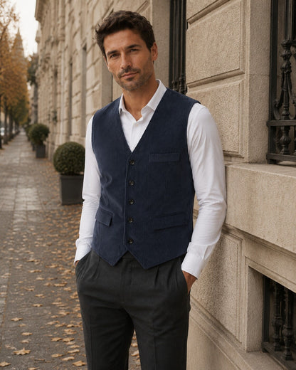 Gioele · Gilet in Velluto Liscio — NORTELLI
