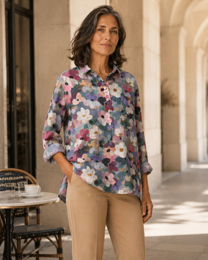 Giuditta · Blusa di raso lussuoso — NORTELLI