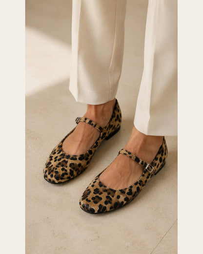 Ilaria · Ballerine Leopardate in Pelliccia Plush — NORTELLI