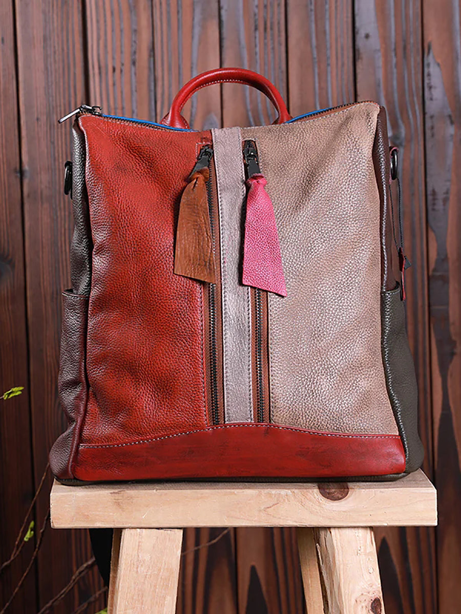 Livia zaino multicolore in pelle, dettaglio 2