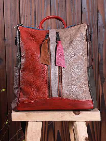Livia zaino multicolore in pelle, dettaglio 2
