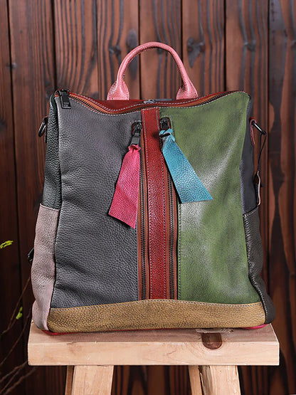 Livia zaino multicolore in pelle, dettaglio 4