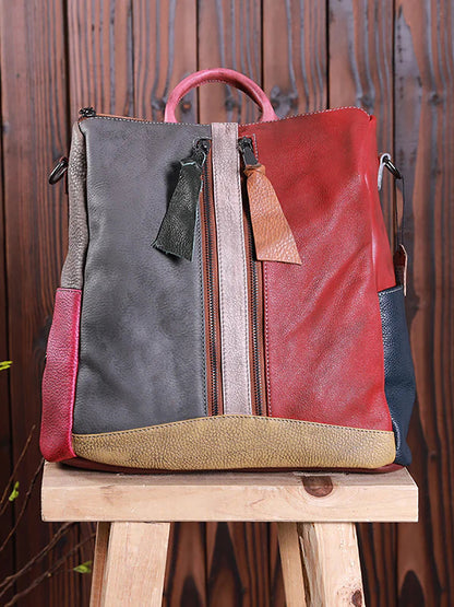 Livia zaino multicolore in pelle, dettaglio 5