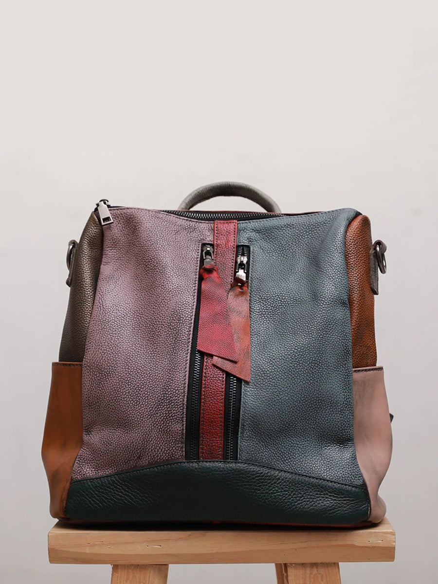 Livia zaino multicolore in pelle, dettaglio 6