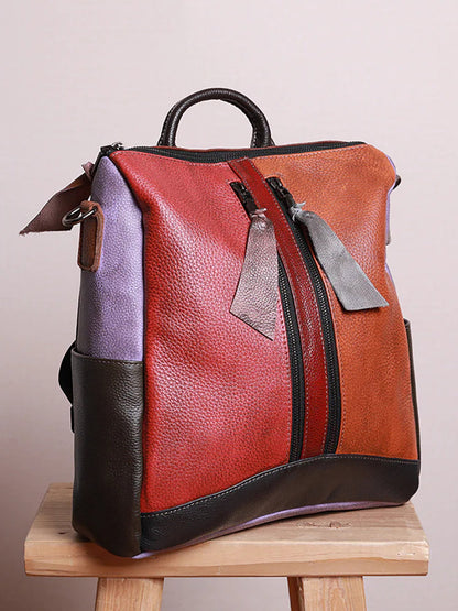 Livia zaino multicolore in pelle, dettaglio 7