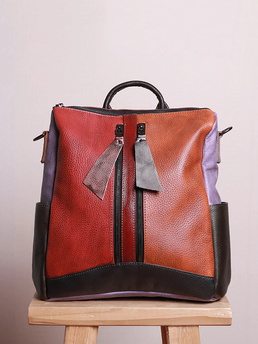 Livia zaino multicolore in pelle, dettaglio 11