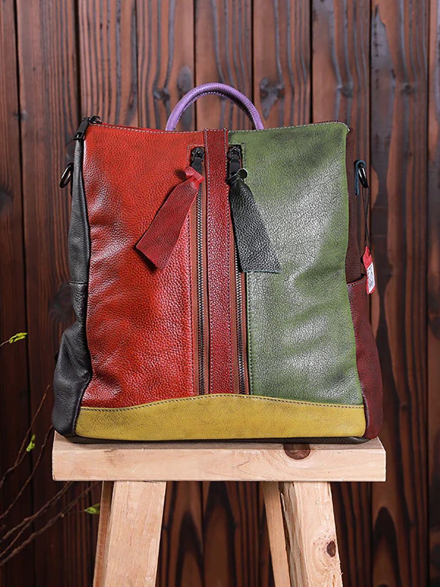 Livia zaino multicolore in pelle, dettaglio 12