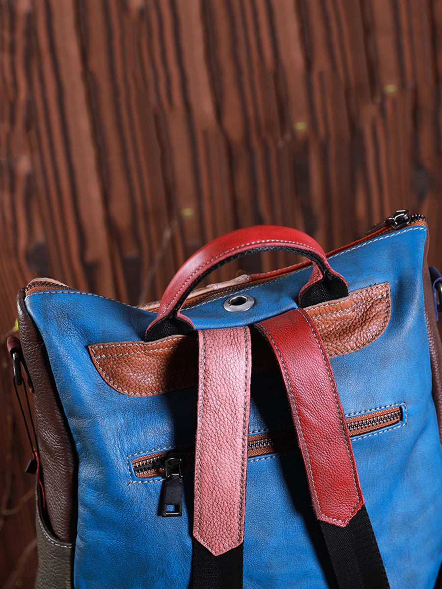 Livia zaino multicolore in pelle, dettaglio 13