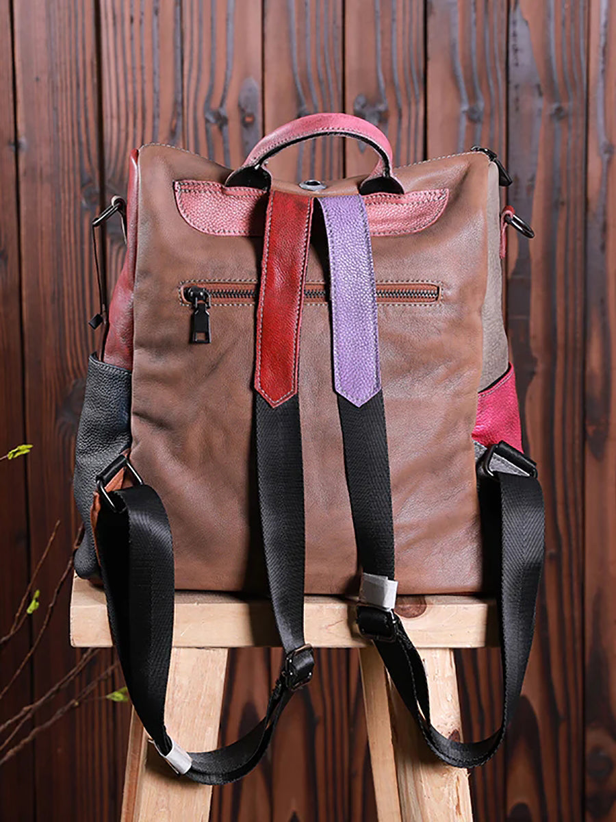 Livia zaino multicolore in pelle, dettaglio 14