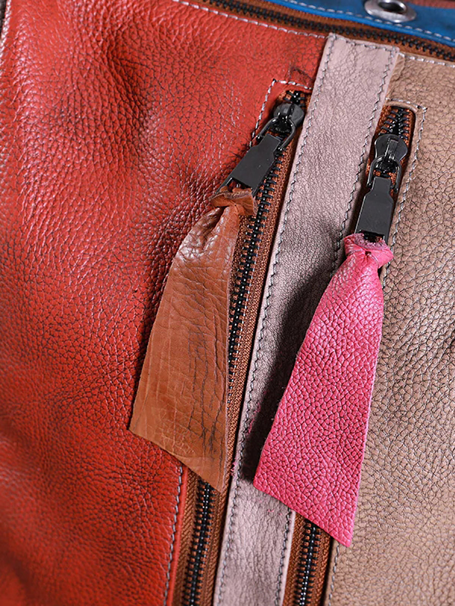Livia zaino multicolore in pelle, dettaglio 15