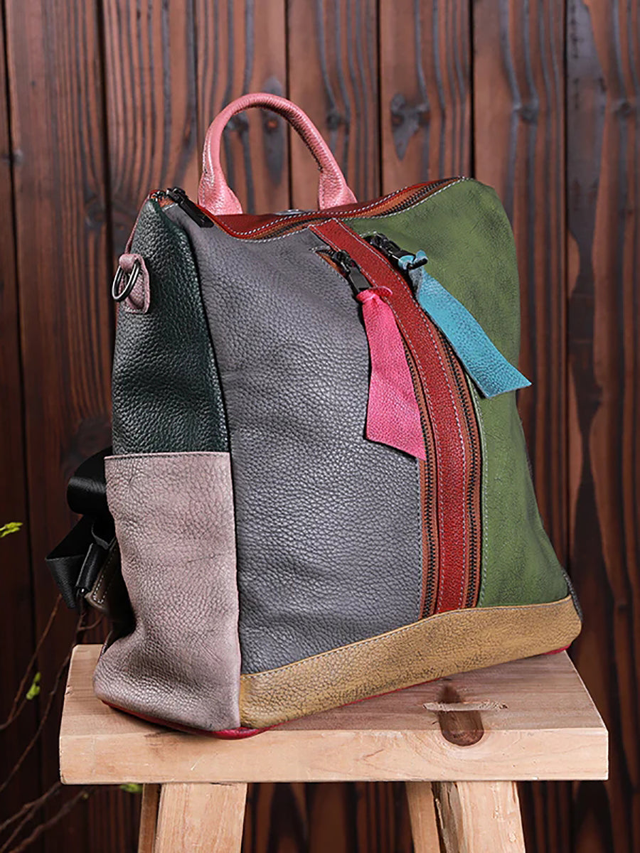 Livia zaino multicolore in pelle, dettaglio 17