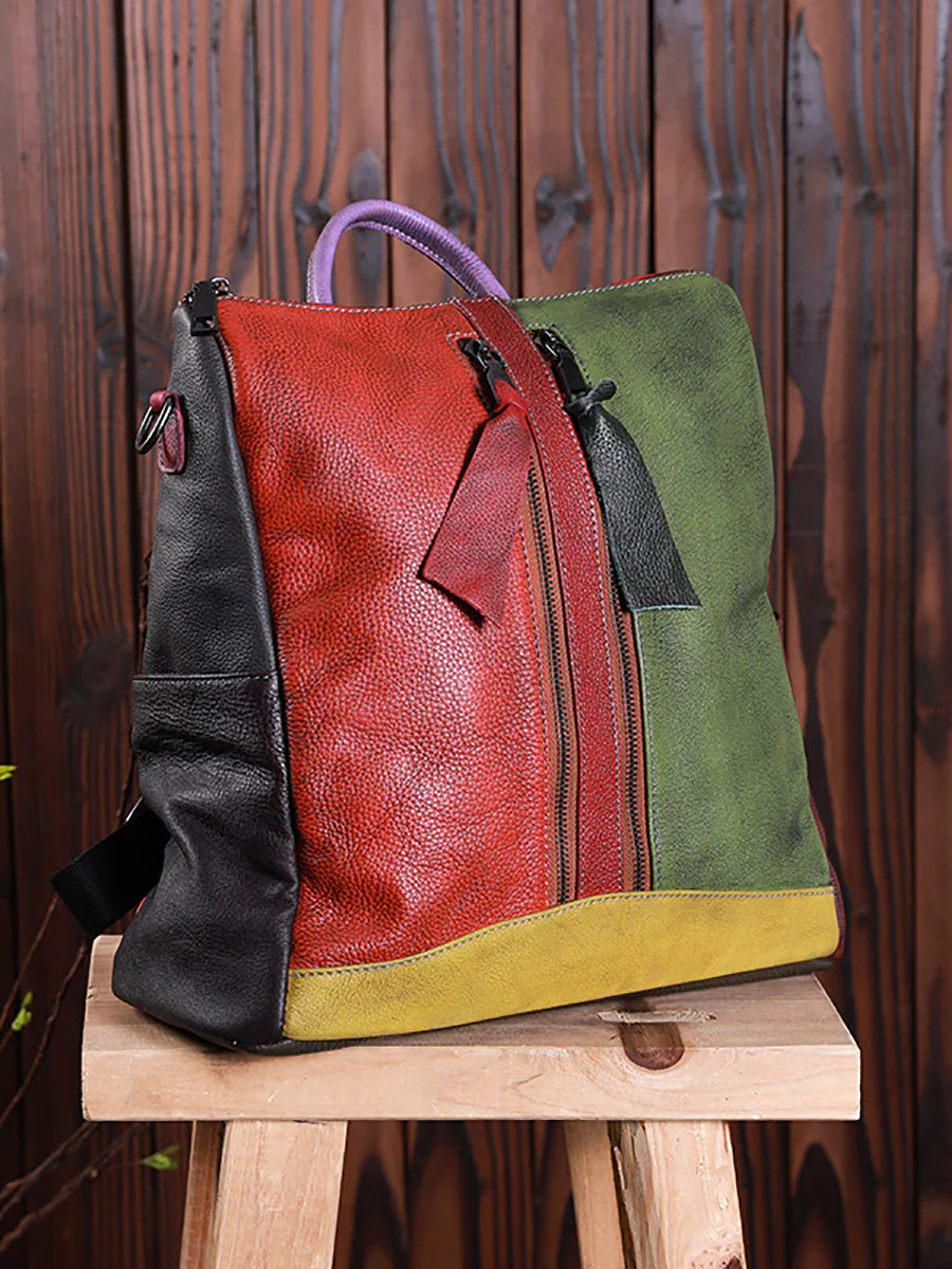Livia zaino multicolore in pelle, dettaglio 18