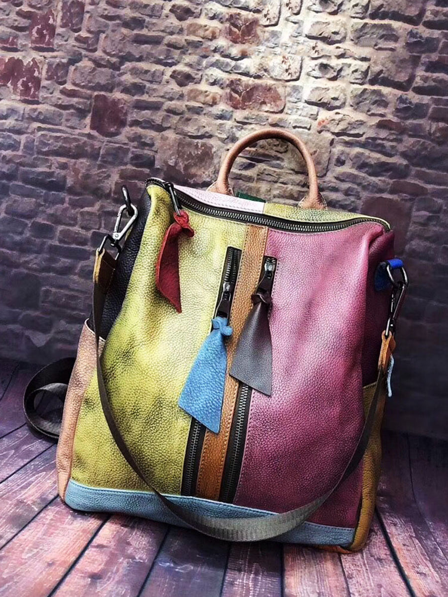 Livia zaino multicolore in pelle, dettaglio 26